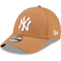 cappelli-curva-marrone-cinghia-regolabile-9forty-the-league-melton-wool-dei-new-york-yankees-mlb-di-new-era