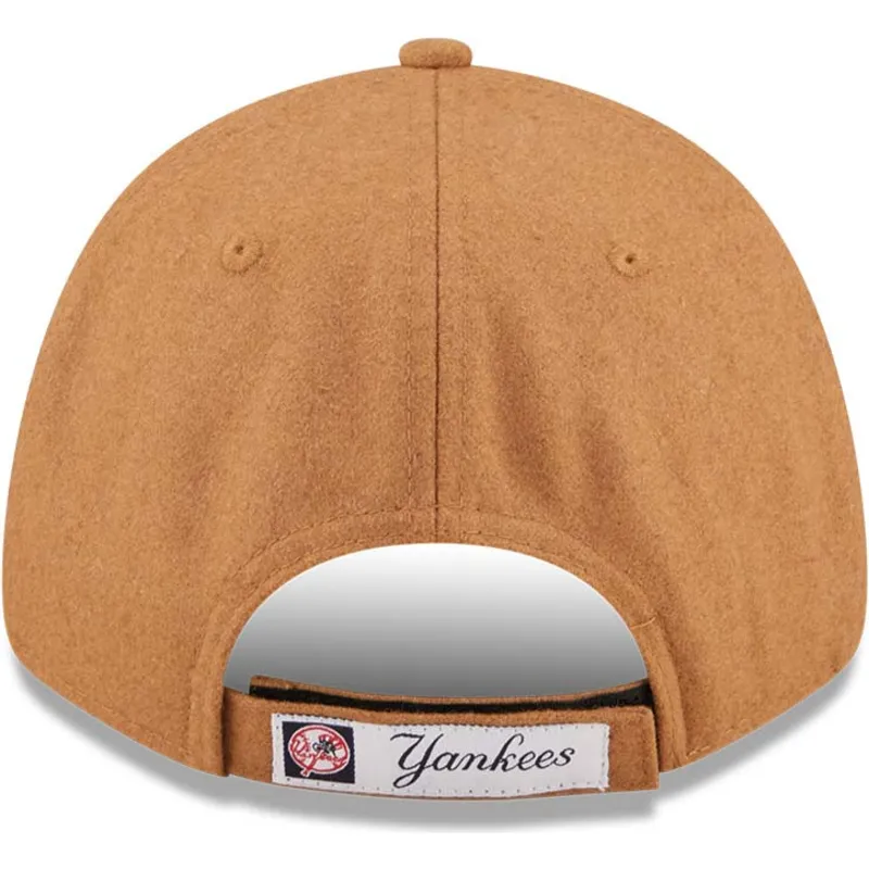 cappelli-curva-marrone-cinghia-regolabile-9forty-the-league-melton-wool-dei-new-york-yankees-mlb-di-new-era
