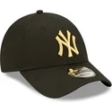 cappelli-curva-nero-cinghia-regolabile-dorado-9forty-metallic-dei-new-york-yankees-mlb-di-new-era