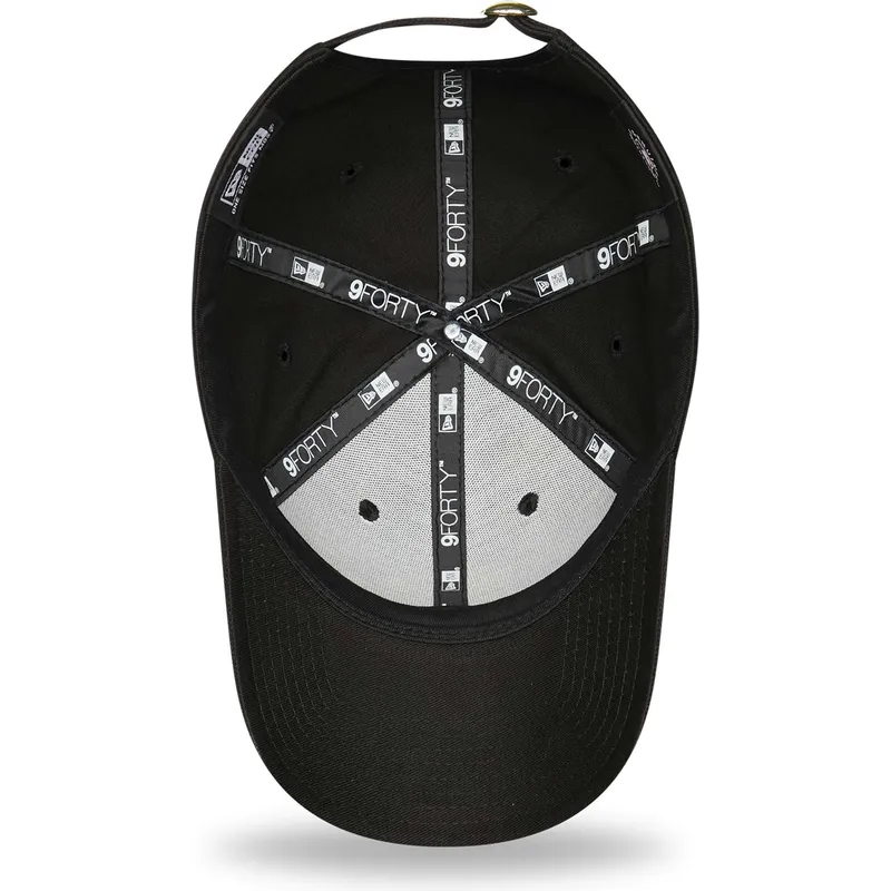 cappelli-curva-nero-cinghia-regolabile-dorado-9forty-metallic-dei-new-york-yankees-mlb-di-new-era