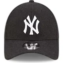 cappelli-curva-nero-cinghia-regolabile-9forty-the-league-melton-wool-dei-new-york-yankees-mlb-di-new-era