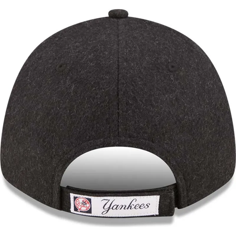 cappelli-curva-nero-cinghia-regolabile-9forty-the-league-melton-wool-dei-new-york-yankees-mlb-di-new-era