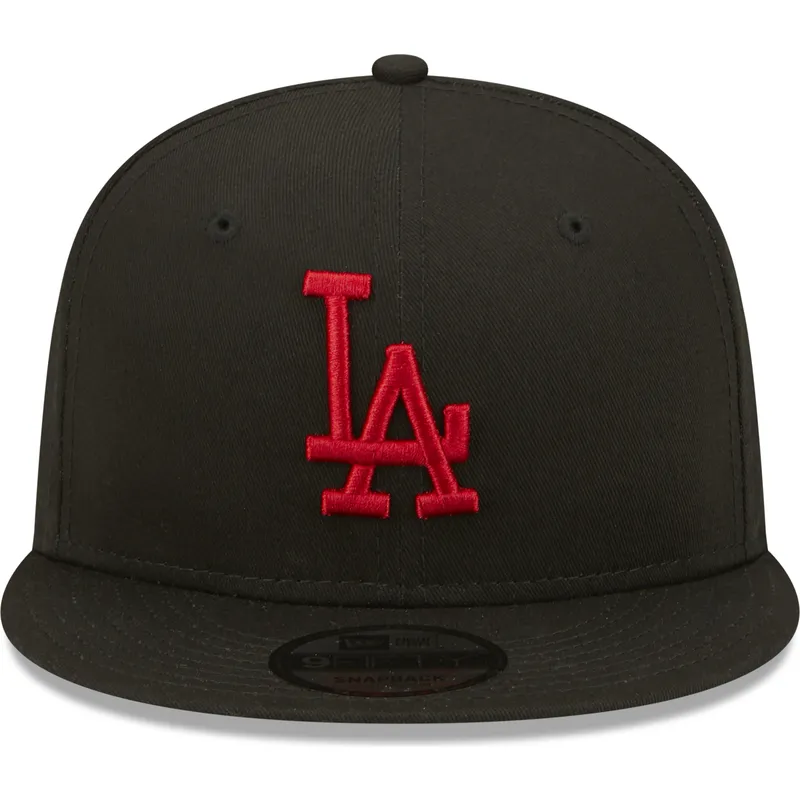 cappelli-piatta-nero-snapback-9fifty-league-essential-dei-los-angeles-dodgers-mlb-di-new-era