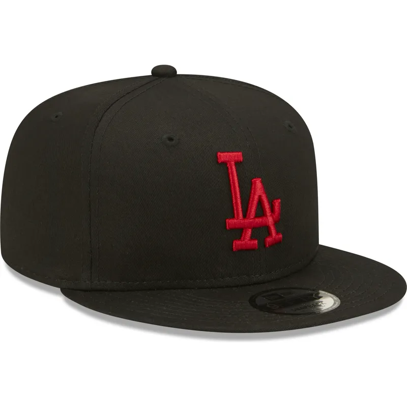 cappelli-piatta-nero-snapback-9fifty-league-essential-dei-los-angeles-dodgers-mlb-di-new-era