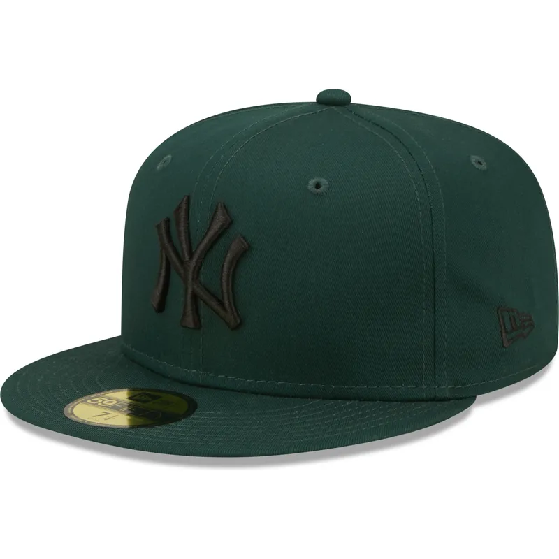 cappelli-piatta-verde-regolato-59fifty-league-essential-dei-new-york-yankees-mlb-di-new-era