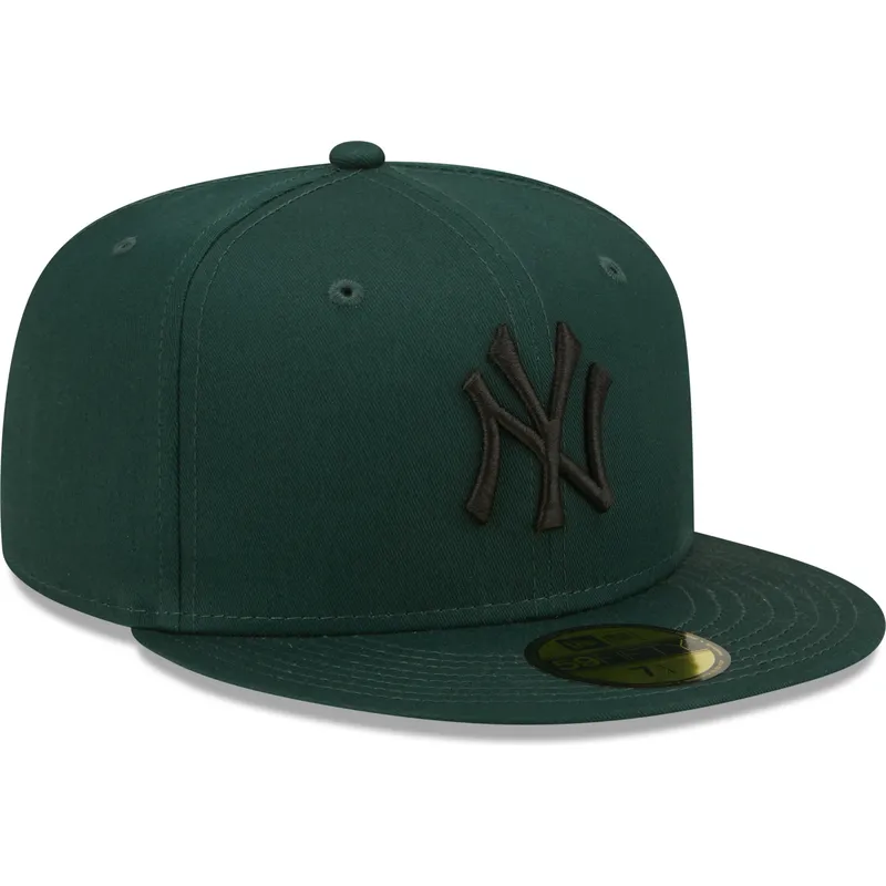 cappelli-piatta-verde-regolato-59fifty-league-essential-dei-new-york-yankees-mlb-di-new-era