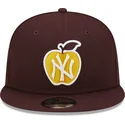 cappelli-piatta-rosso-snapback-granate-9fifty-ny-apple-dei-new-york-yankees-mlb-di-new-era