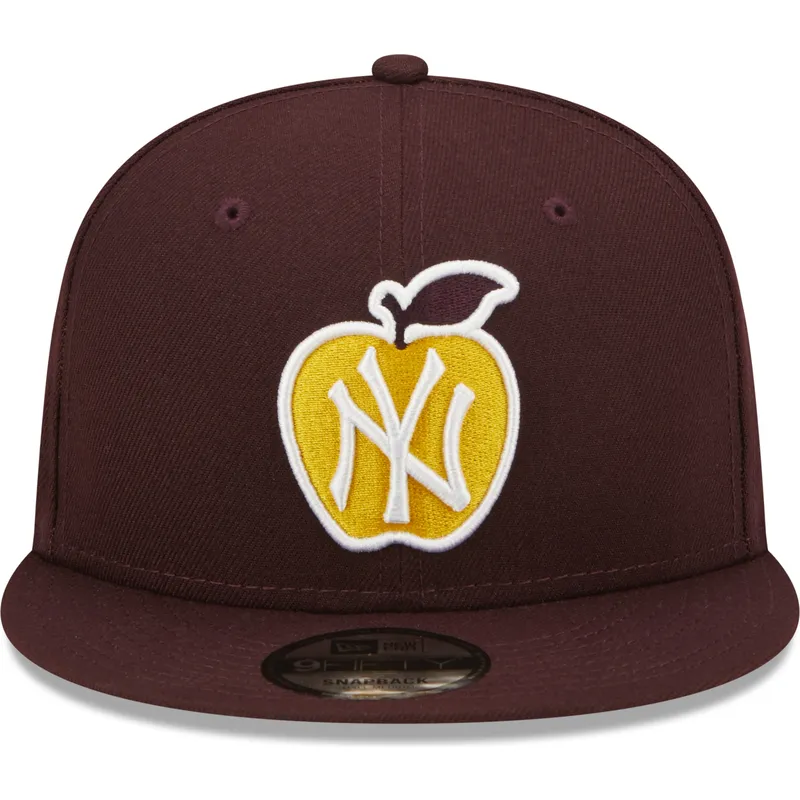 cappelli-piatta-rosso-snapback-granate-9fifty-ny-apple-dei-new-york-yankees-mlb-di-new-era