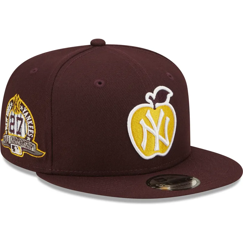 cappelli-piatta-rosso-snapback-granate-9fifty-ny-apple-dei-new-york-yankees-mlb-di-new-era