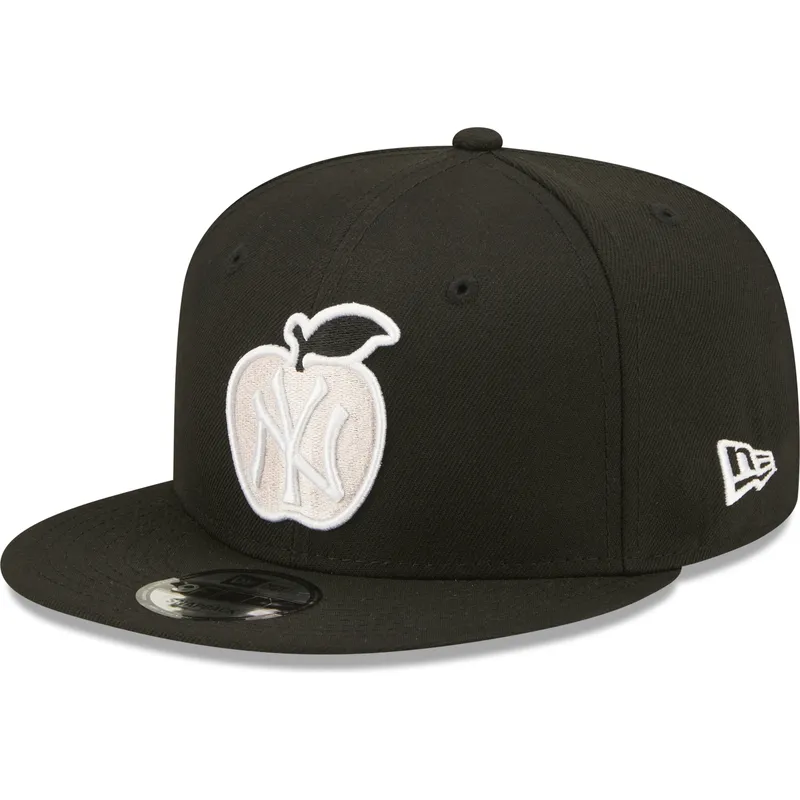 cappelli-piatta-nero-snapback-9fifty-ny-apple-dei-new-york-yankees-mlb-di-new-era