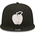 cappelli-piatta-nero-snapback-9fifty-ny-apple-dei-new-york-yankees-mlb-di-new-era