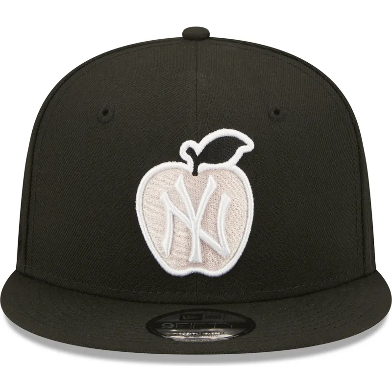 cappelli-piatta-nero-snapback-9fifty-ny-apple-dei-new-york-yankees-mlb-di-new-era