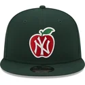 cappelli-piatta-verde-snapback-9fifty-ny-apple-dei-new-york-yankees-mlb-di-new-era
