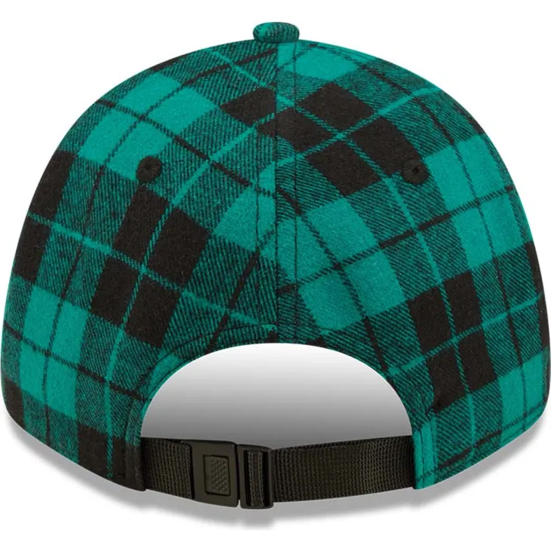 cappelli-curva-verde-cinghia-regolabile-negro-9forty-plaid-dei-los-angeles-dodgers-mlb-di-new-era