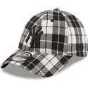 cappellino-curvo-nero-regolabile-con-logo-nero-9forty-plaid-dei-new-york-yankees-mlb-di-new-era