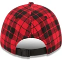 cappelli-curva-rosso-cinghia-regolabile-negro-9forty-plaid-dei-boston-red-sox-mlb-di-new-era