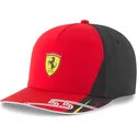 cappellino-curvo-rosso-e-nero-snapback-sf-carlos-sainz-di-ferrari-formula-1-di-puma