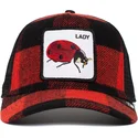 cappellino-trucker-rosso-e-nero-coccinella-lady-plaidy-bug-the-farm-di-goorin-bros
