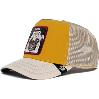 cappellino-trucker-giallo-cane-carlino-sleepy-nap-life-the-farm-di-goorin-bros