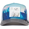 cappellino-trucker-blu-e-grigio-gufo-delle-nevi-ice-cold-geometric-iceberg-the-farm-di-goorin-bros