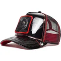 cappello-trucker-nero-pantera-black-panther-power-forever-in-pelle-verniciata-the-farm-di-goorin-bros