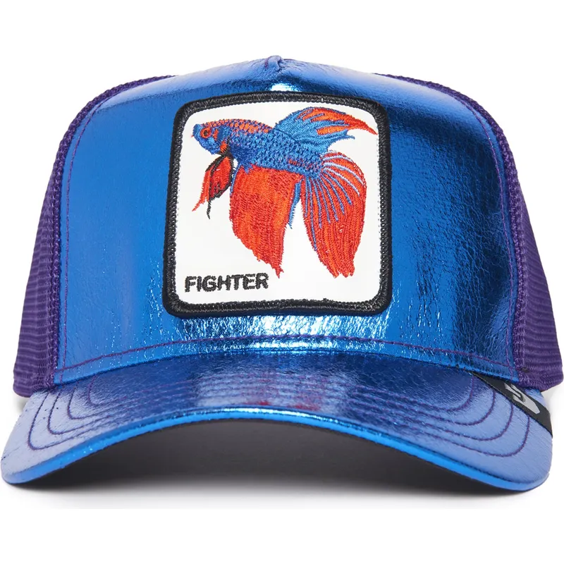 cappelli-curva-blu-snapback-pez-luchador-dei-siam-fighter-blue-light-metallic-the-farm-the-farm-di-goorin-bros