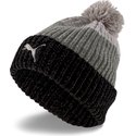 puma-women-black-and-grey-beanie-with-pompom