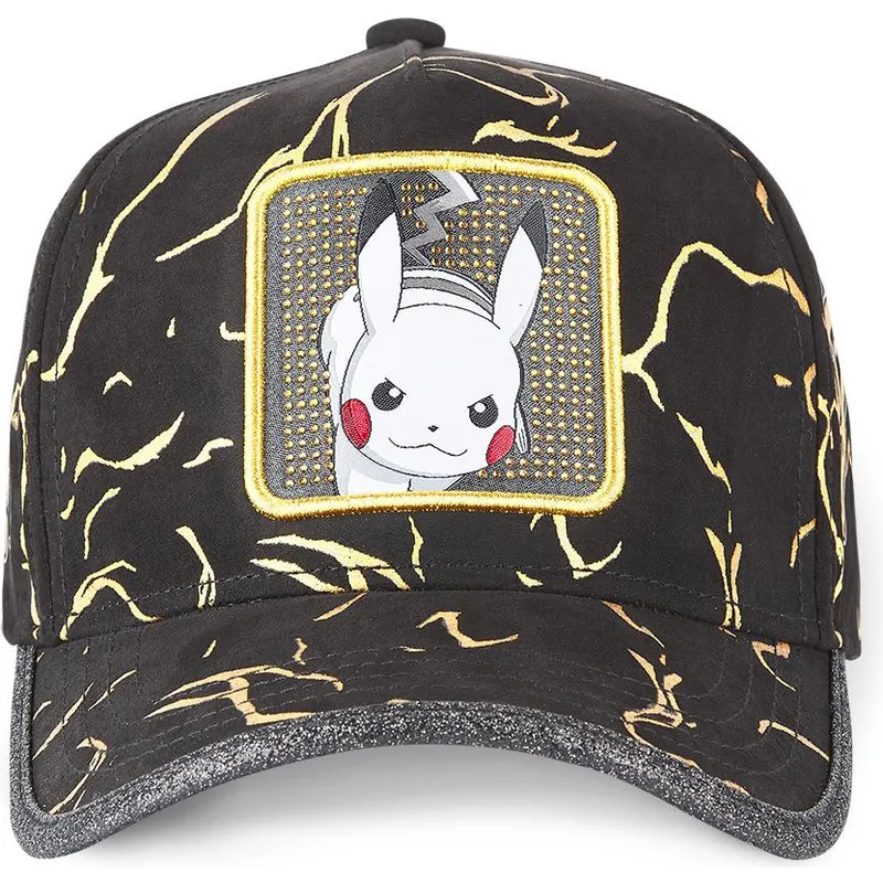 cappelli-curva-nero-cinghia-regolabile-pikachu-pokemon-di-capslab