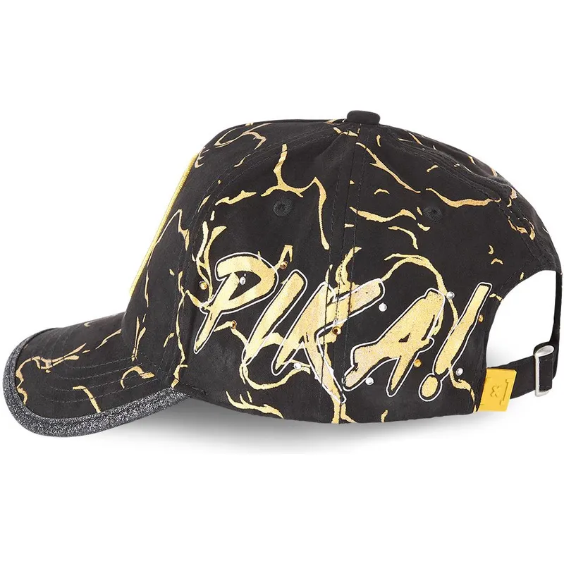 cappelli-curva-nero-cinghia-regolabile-pikachu-pokemon-di-capslab