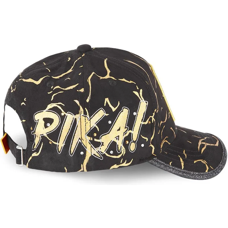 cappelli-curva-nero-cinghia-regolabile-pikachu-pokemon-di-capslab