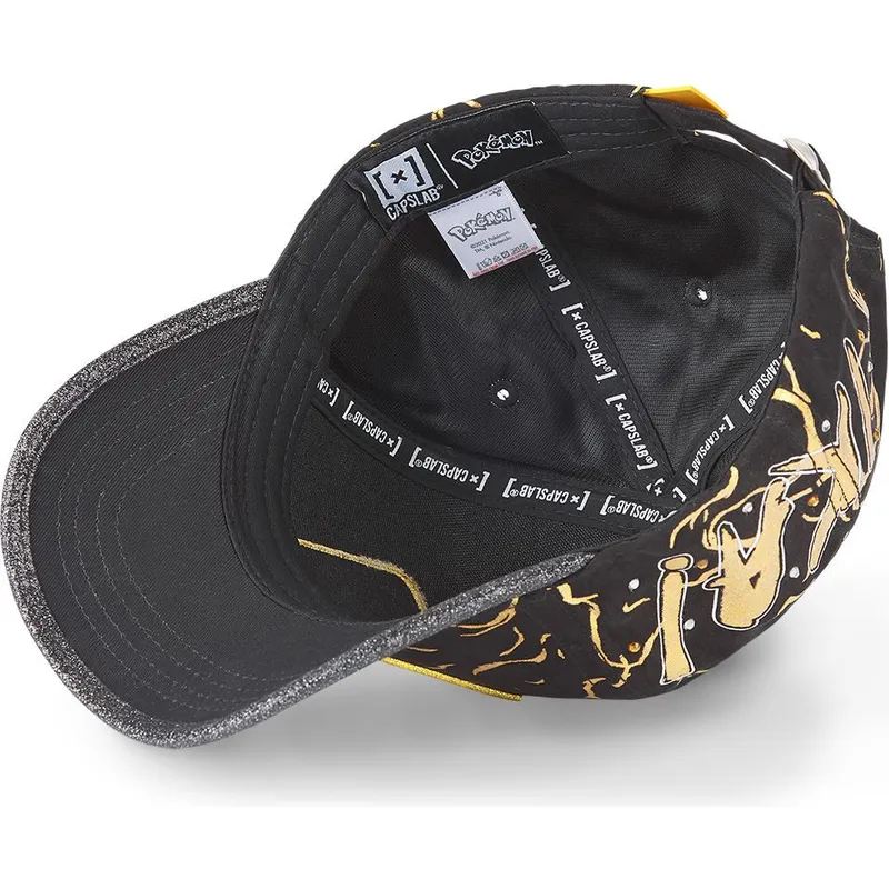 cappelli-curva-nero-cinghia-regolabile-pikachu-pokemon-di-capslab