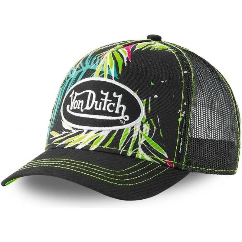 cappellino-trucker-nero-e-verde-ahig-aop-di-von-dutch