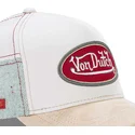 cappello-snapback-bianco-e-beige-con-visiera-curva-kys-di-von-dutch