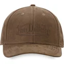 cappellino-curvo-marrone-scuro-snapback-suedine3-di-von-dutch