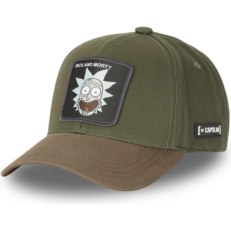 cappellino-curva-verde-e-marrone-regolabile-rick-sanchez-casb-ri1-rick-e-morty-di-capslab