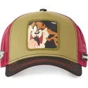 cappelli-curva-marrone-snapback-diablo-diavolo-della-tasmania-looney-tunes-di-capslab