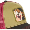 cappelli-curva-marrone-snapback-diablo-diavolo-della-tasmania-looney-tunes-di-capslab