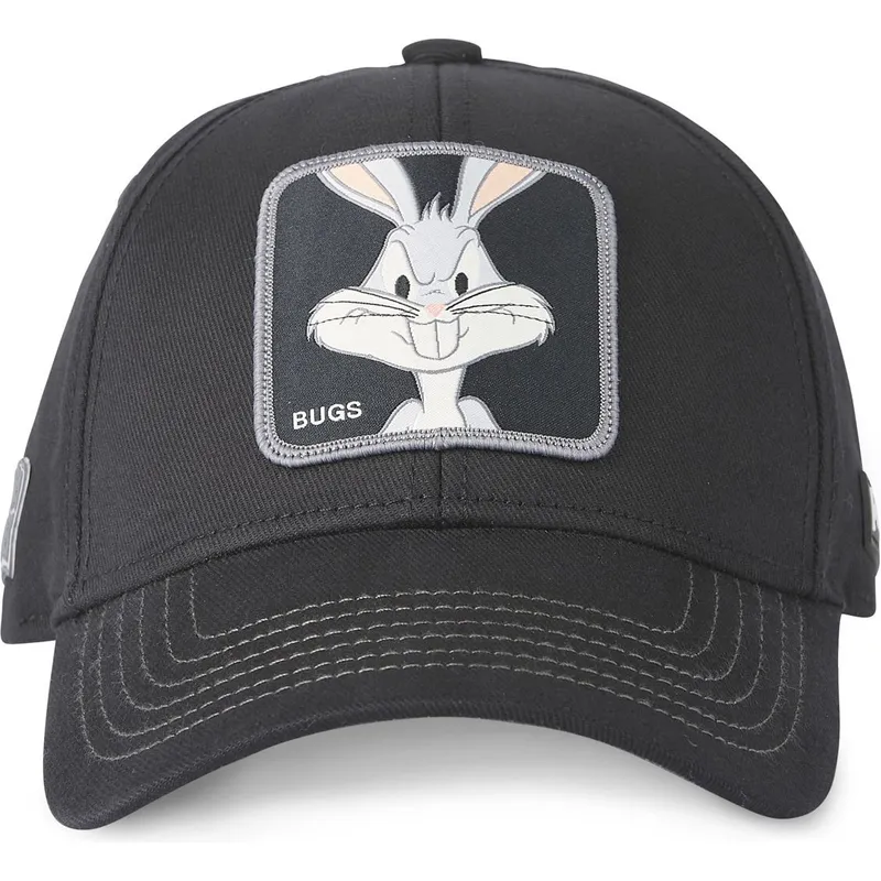 cappellino-curvo-nero-snapback-bugs-bunny-bu5-looney-tunes-di-capslab