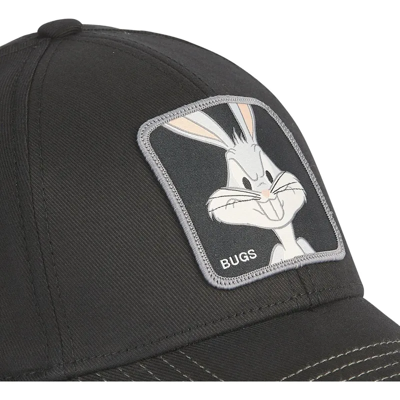 cappellino-curvo-nero-snapback-bugs-bunny-bu5-looney-tunes-di-capslab