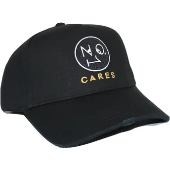 Cappellino curvo nero regolabile No.1 Cares Distressed Black Gold Logo di The No.1 Face