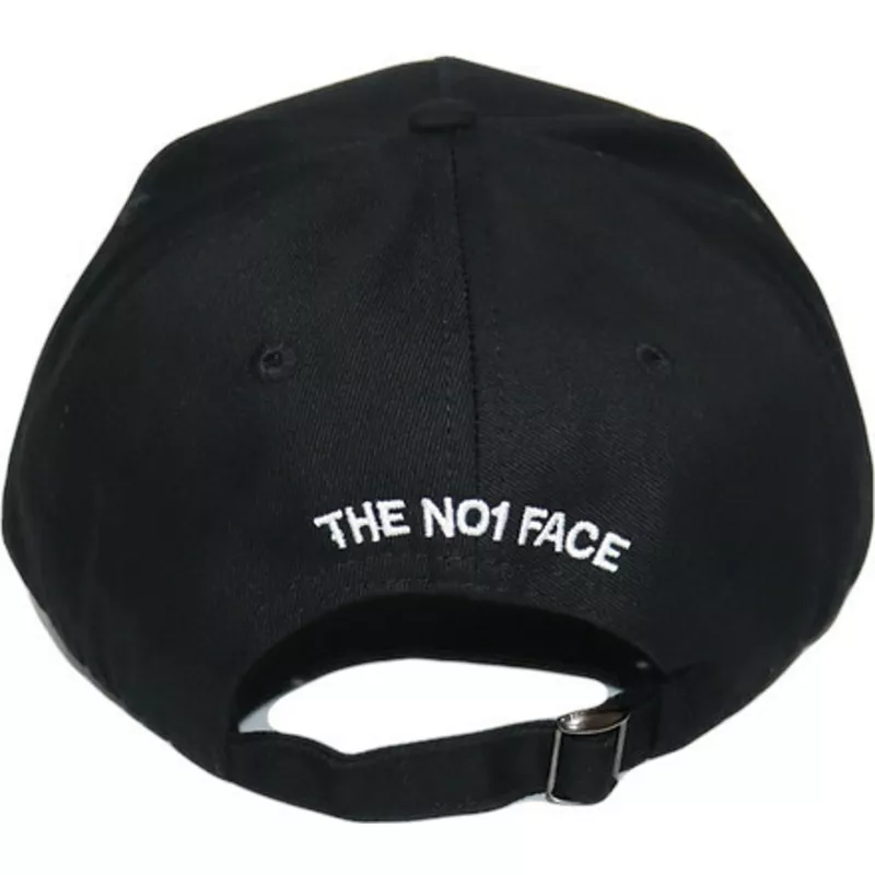 the-no1-face-curved-brim-no1-cares-distressed-black-gold-logo-black-adjustable-cap