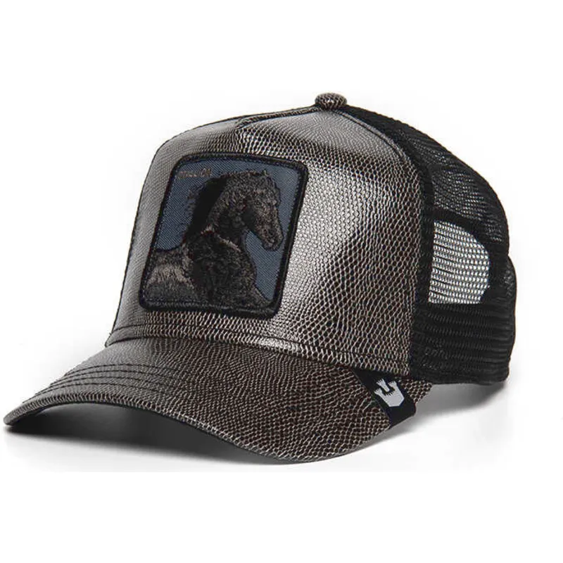 cappellino-trucker-nero-cavallo-black-horse-di-goorin-bros