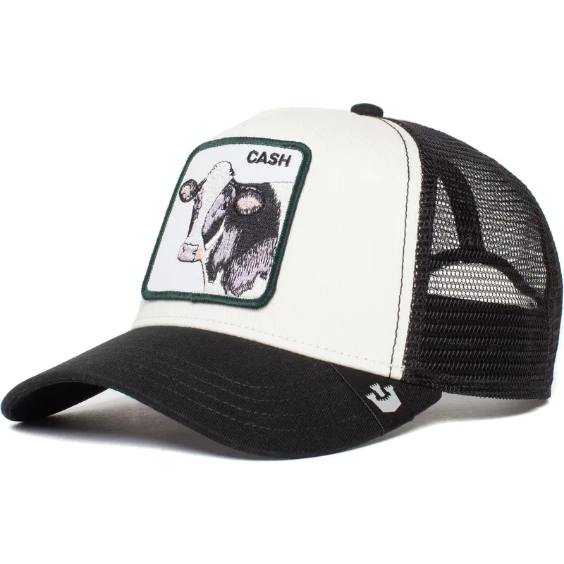 cappellino-trucker-bianco-e-nero-mucca-cash-cow-di-goorin-bros