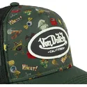 cappellino-trucker-verde-tat04-di-von-dutch
