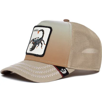 cappello-trucker-beige-scorpione-deadly-get-over-here-the-farm-di-goorin-bros