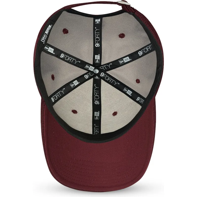 cappelli-curva-rosso-cinghia-regolabile-granate-9forty-diamond-era-dei-new-york-yankees-mlb-di-new-era