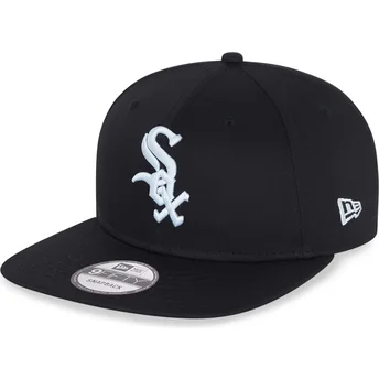 cappello-piatto-nero-snapback-9fifty-essential-dei-chicago-white-sox-mlb-di-new-era