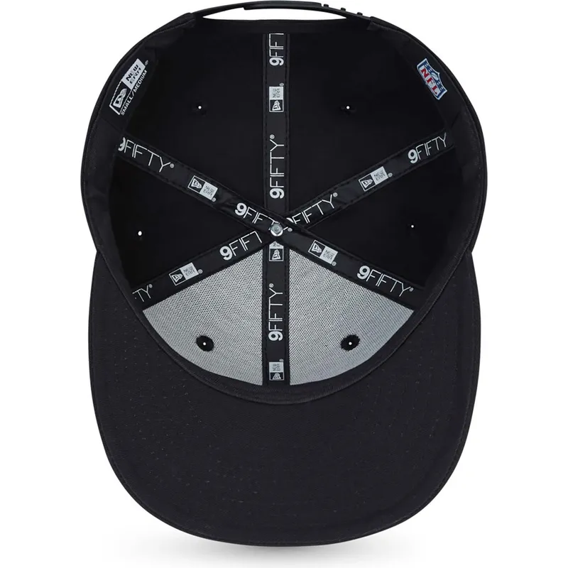 cappello-piatto-nero-snapback-con-logo-nero-9fifty-dei-las-vegas-raiders-nfl-di-new-era