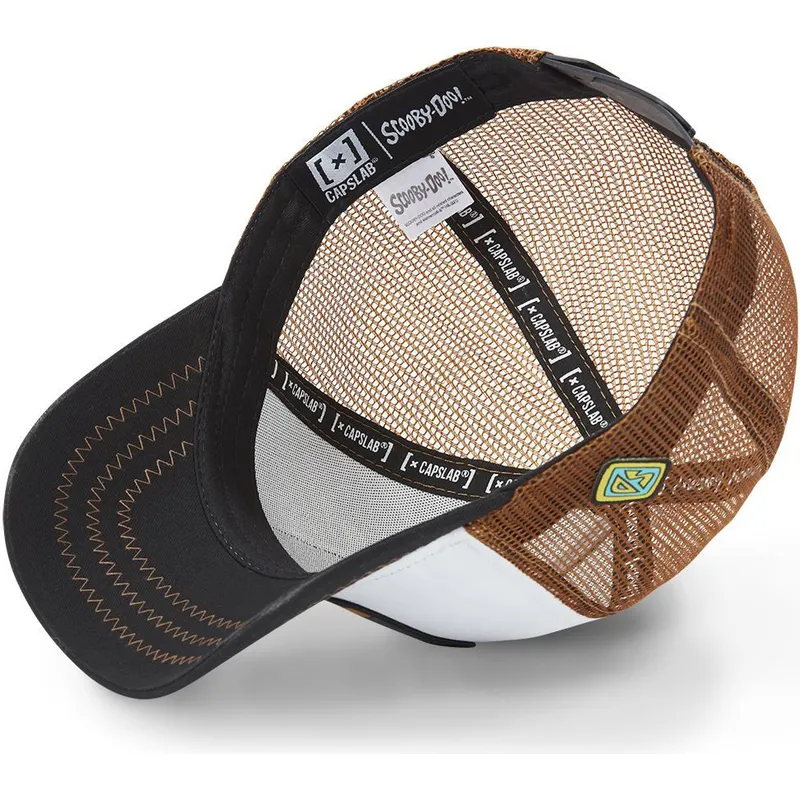 cappellino-trucker-bianco-marrone-e-nero-scooby-doo-help-rel-scooby-doo-di-capslab