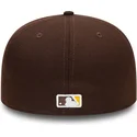 cappello-piatto-marrone-regolabile-59fifty-authentic-on-field-di-san-diego-padres-mlb-di-new-era